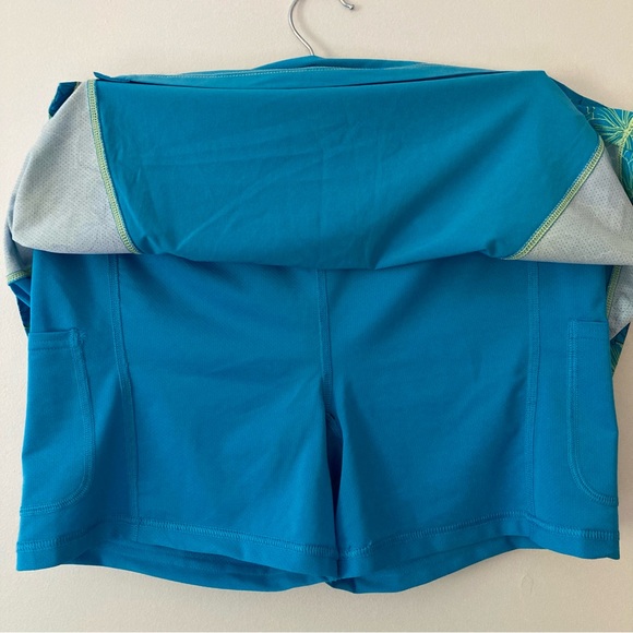 The North Face skort set skirt/shorts & racerback tank top running tennis blue M - Picture 8 of 16